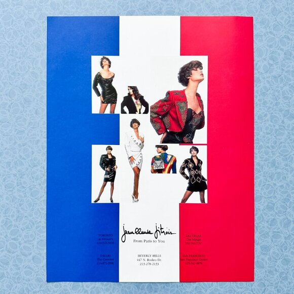 1990s Jitrois Gold Book Ad • Vintage Leather Fashion • Parisian Wall Art - Picture 2 of 6